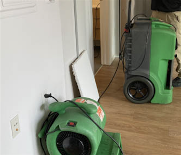 green drying equipment in an apartment unit